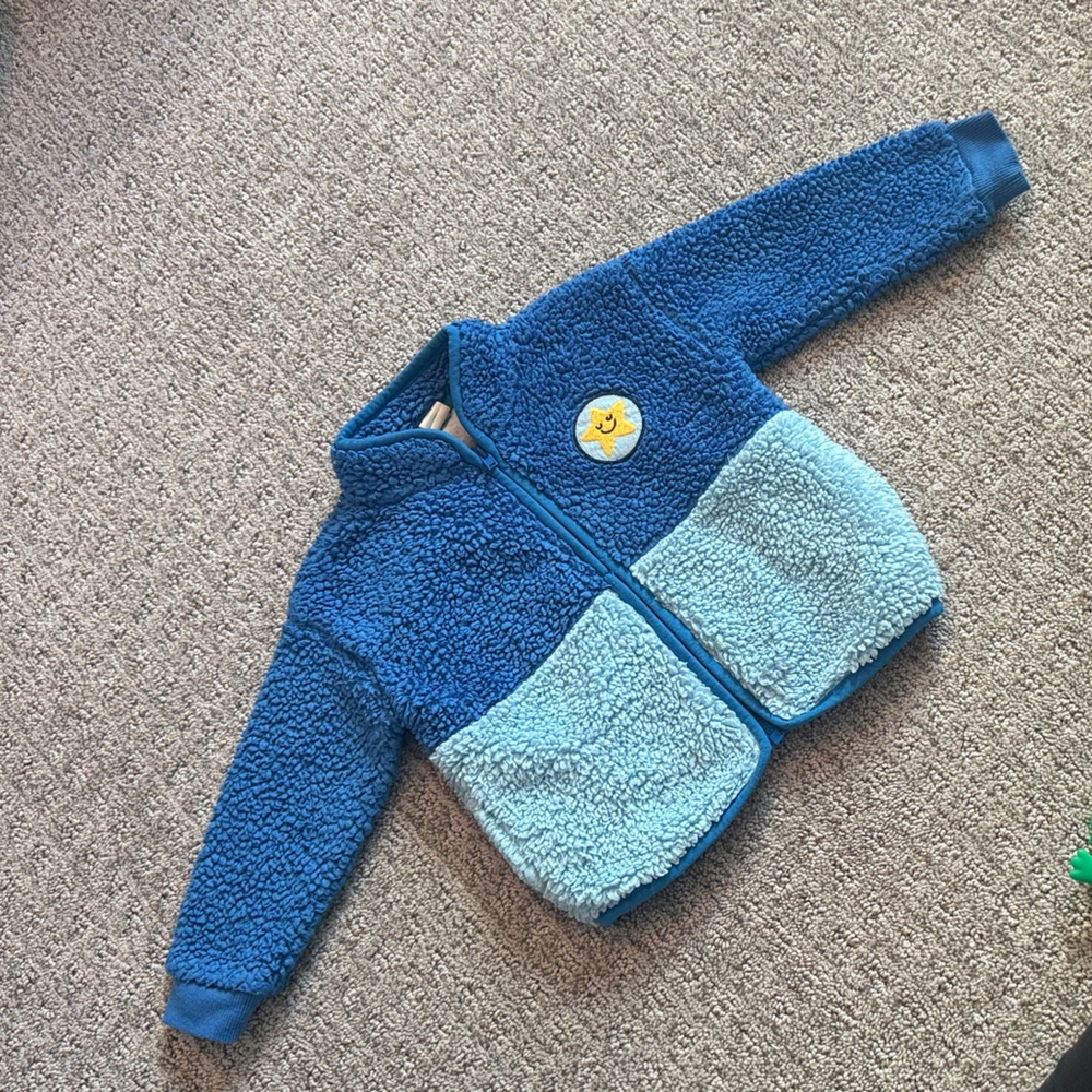 Tucker + Tate  Fleece Jacket Blue with Sun Logo Size 18 Months